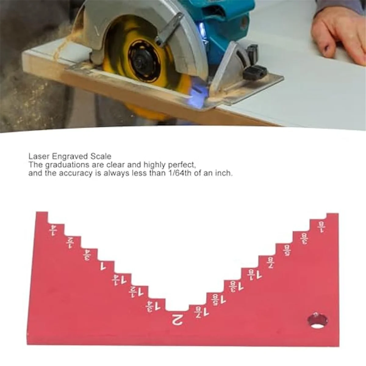 Step Depth Gauge for Router and Table Saw, Setup Blocks Height Gauge Set, Aluminum Step Depth Gauge, Clarity Depth Gauge