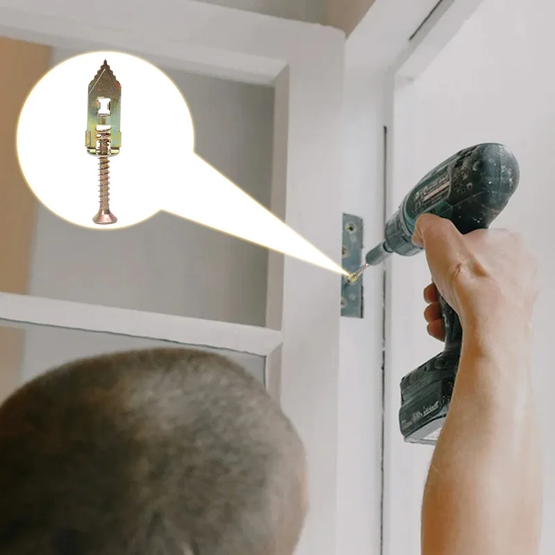 10/100 مجموعة مسامير التنصت الذاتية دريوال المراسي عدة الحفر الذاتي المراسي مسامير الجبس الجصي وتد توسيع مسمار السحابة