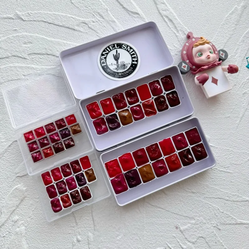 DANIEL SMITH Artist Watercolor Paint Quinacridone Pigment 14 Color Set Red System Watercolor Dispensing Art Supplies