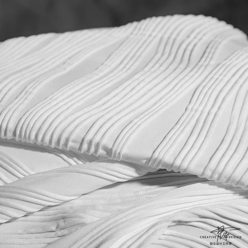 

Эластичная ткань с объемными полосками, дизайнерская, оригинальная, креативная, модная, для женской одежды, для шитья своими руками