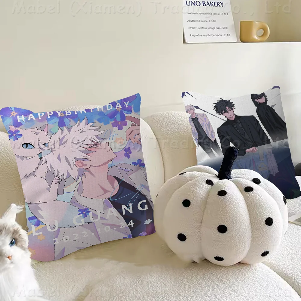 

Link Click Pillow Covers Cartoon Sofa Decorative Home Double-sided Printing Short Plush Cute Cushion Cover