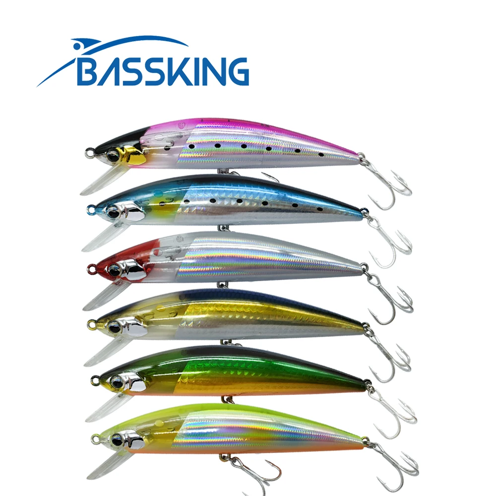 

BASSKING Sinking Minnow Fishing Lures 120mm 38g Wobbling Bait Artificial Long Casting Hard Lure for Seabass Pesca Leurre