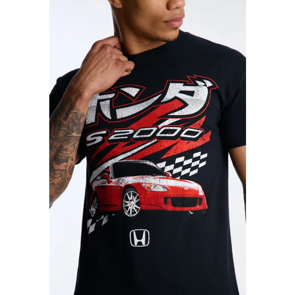

Honda Men's and Women's T-shirt S2000 Tee Summer Motorcycle Riding Off-road Short-sleeved Spring Racing Personality Top