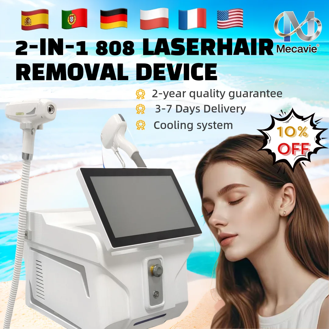 

NEW 2025 2 IN 1 4000W Soprano Titanium Ice Platinum Diode 4 Wavelength 755 808 940 1064nm Laser Hair Removal Machine Painless
