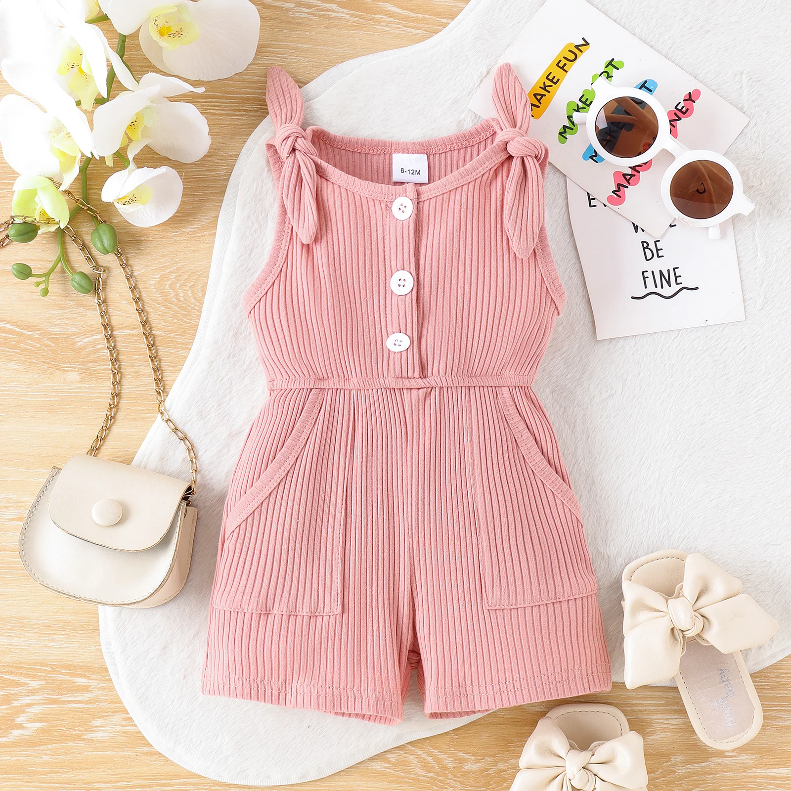 Summer 0-4 Years Old Baby Girls Baby Soft And Comfortable Simple Beautiful Multi-Color Pit Strip Vest Onesie