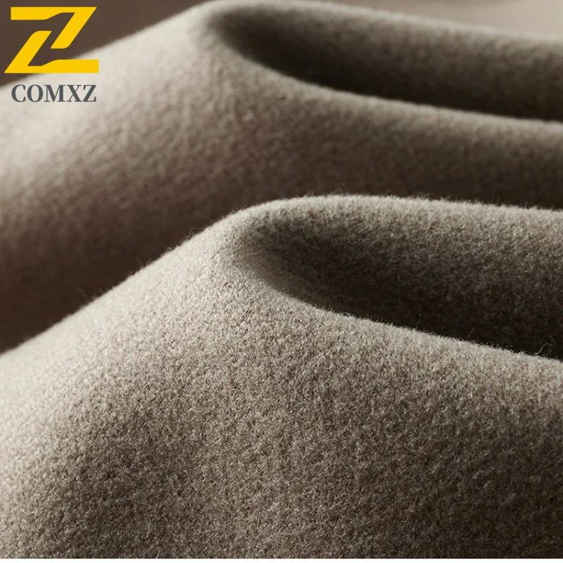 COMXZ Luxurious Jacket Men New Casual Notch Lapel Outdoor Working Thickened Coat Trendy Daily Wear Windproof  Autumn Outerwear