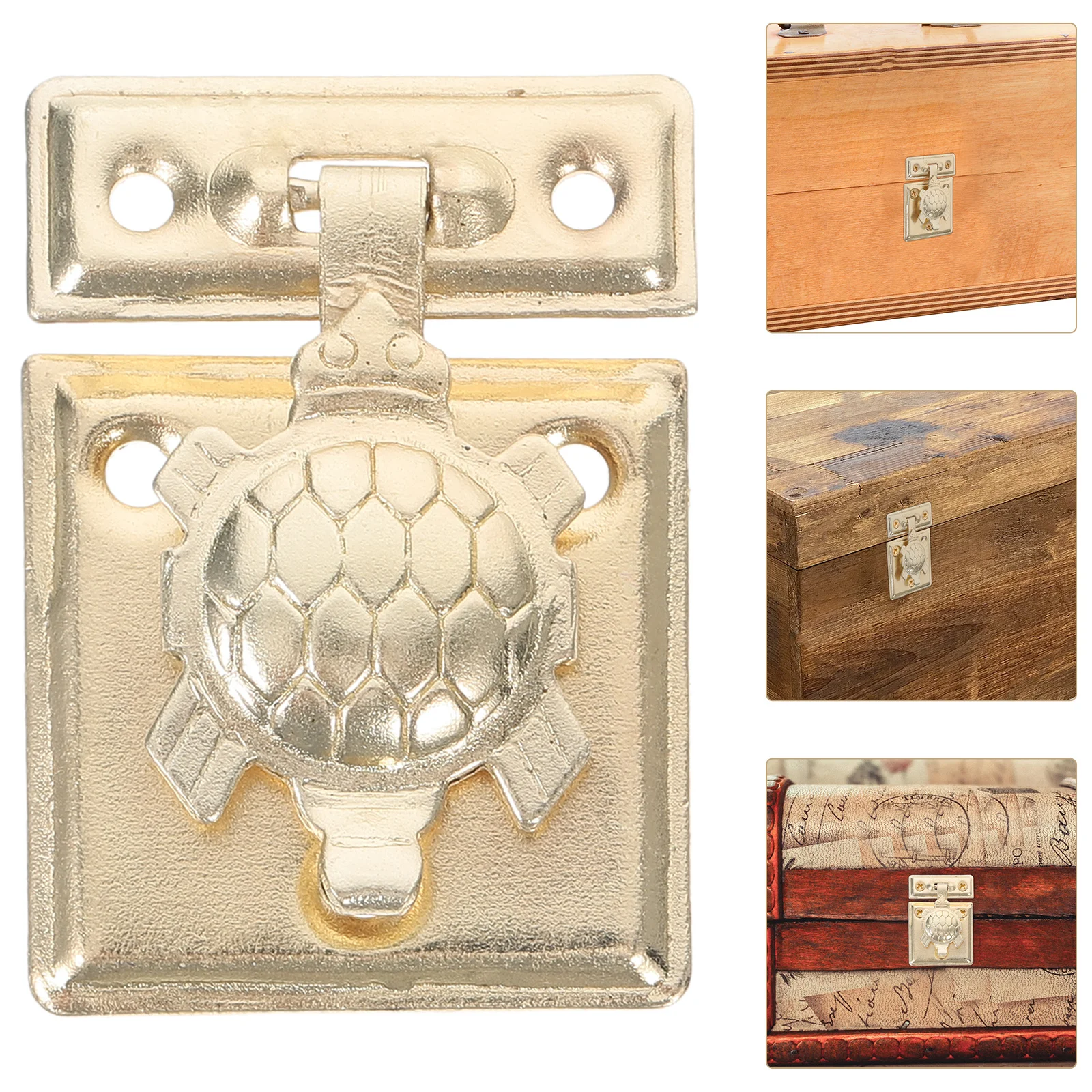 

2Pcs Turtle Box Buckle Lock Heavy Duty Decorative Hasp Latch for Jewelry Boxes Wooden Cases Vintage Lock Buckle Secure Small