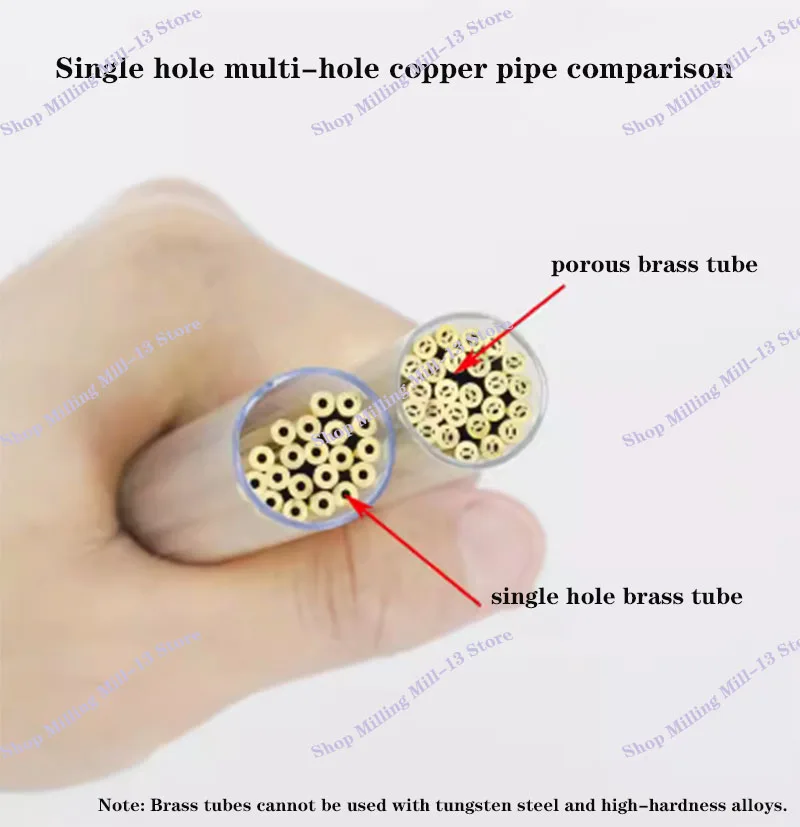 Tubo EDM, tubo per elettrodi multiforo multicanale 0.5mm,1.0/2.0/3.0/4.0/5.0 - 6mm ad alta precisione, tubo in ottone per la lavorazione di EDM