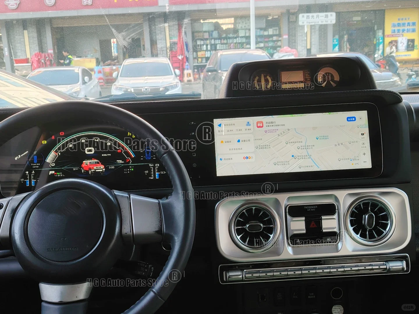 

24.6" Android Auto Car Radio + Digital Cluster For Toyota Land Cruiser FJ 2007-2022 Dual Screen Stereo GPS Navi Carplay Headuni