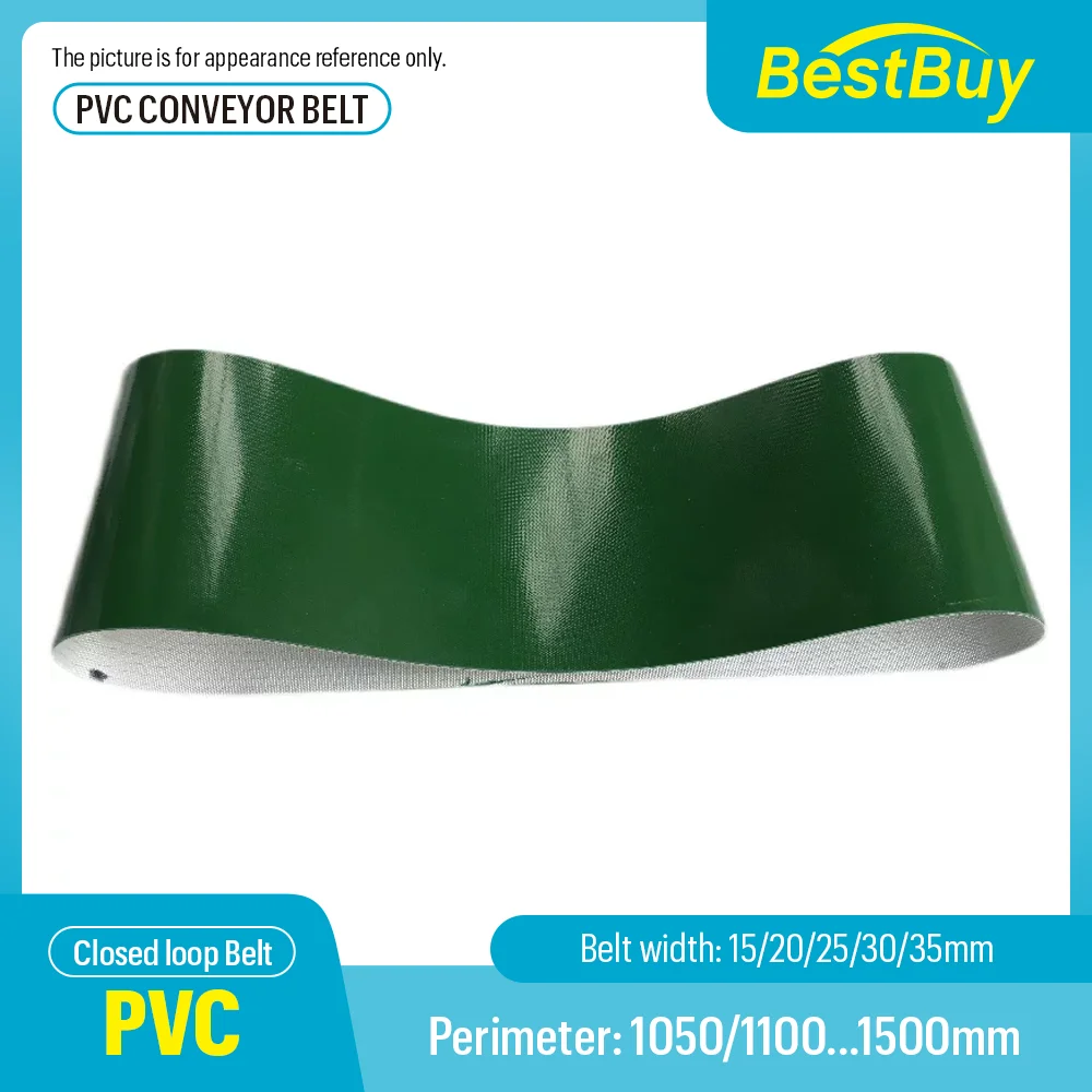 PVC Industrial Transmission Conveyor Belt Perimeter 1050mm 1100mm 1150mm–1500mm Belt Width 15mm–35mm (Custom sizes available)