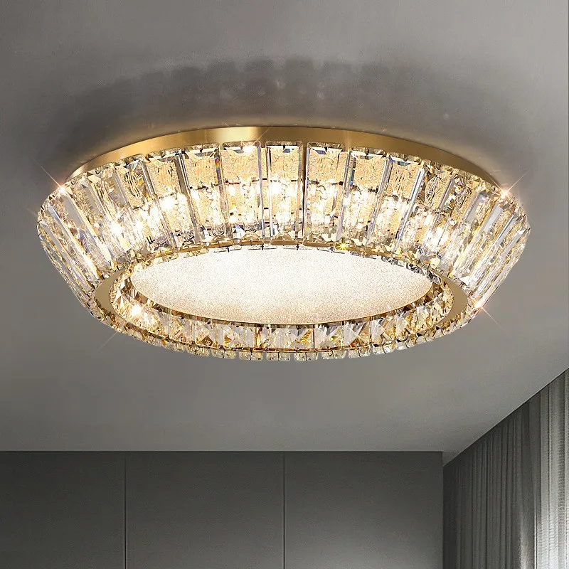 Novelty LED sunflower shopcase Crystal Ceiling Light  Bar wedding lighting Luxury Round office study led lamp home Lighting