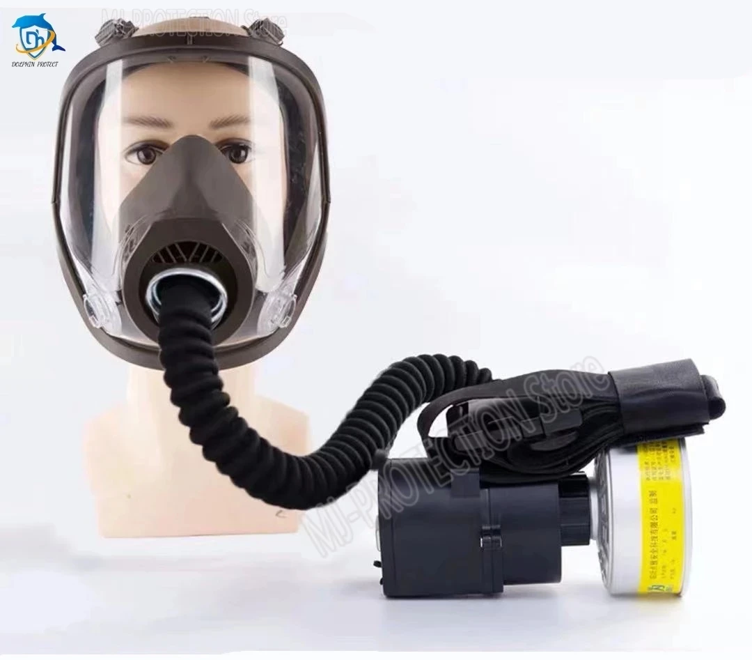 New electric blower breathing mask small volume High power Universal multiple filters Protective mask Painted gas mask