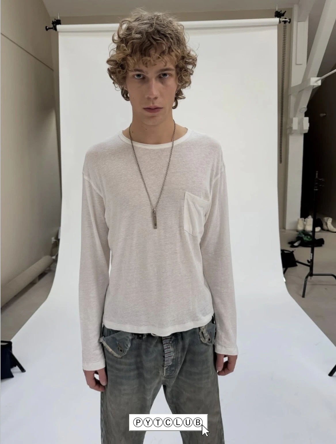 

Удлиненная футболка SS26 YOUNGYTKING Basic: базовый слой для мужчин и женщин, уличный стиль, хлопок, круглый вырез