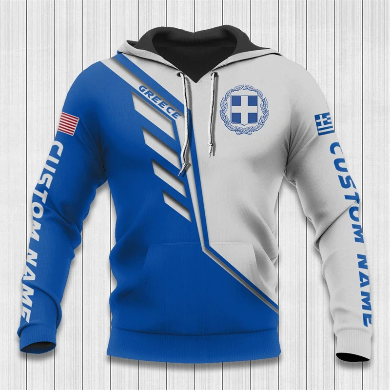 Greece Personalized High Quality 3D Printed For Men Women Hoodie Casual Fashion Streetwear Hooded Sweatshirt Breathable Tops
