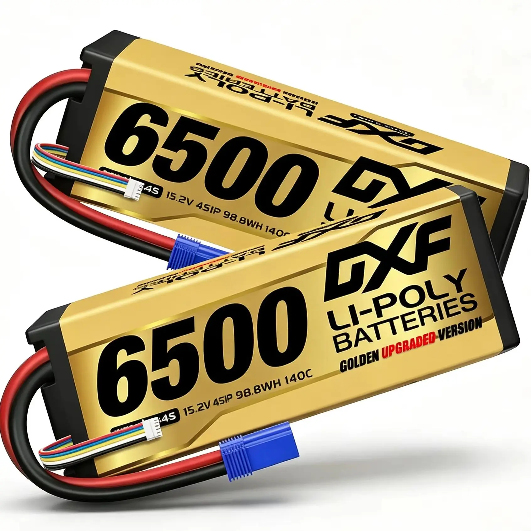 DXF 4S 6500mAh Lipo Akku 15.2V 140C EC5 Stecker Hardcase LCG für 1/8 Buggy Graphene Truggy Offroad Auto Boot LKW RACING