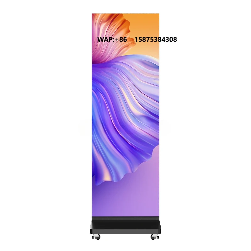 P1.25 P2.5 Outdoor Digital LED Display Screen Trifold LED Poster Screen for Elevator Use Wayfinding Education