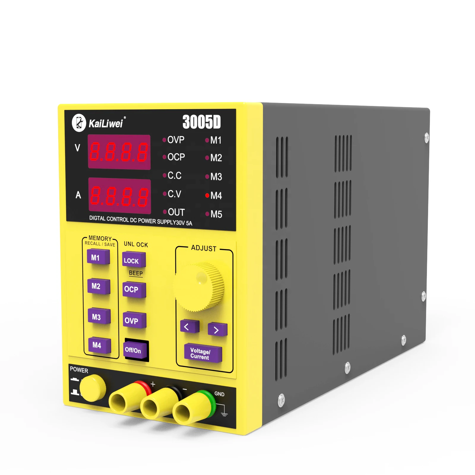 

Kailiwei 3005D 30V 5A DC Digital Display Switching Regulated Adjustable Power Supply 110-240V Input Mobile Phones Testing Repair