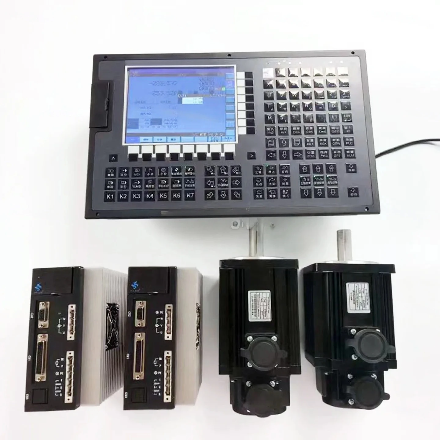 2 Axis 4 Axis CNC Lathe Controller System with Servo Motor Set for Machining Center
