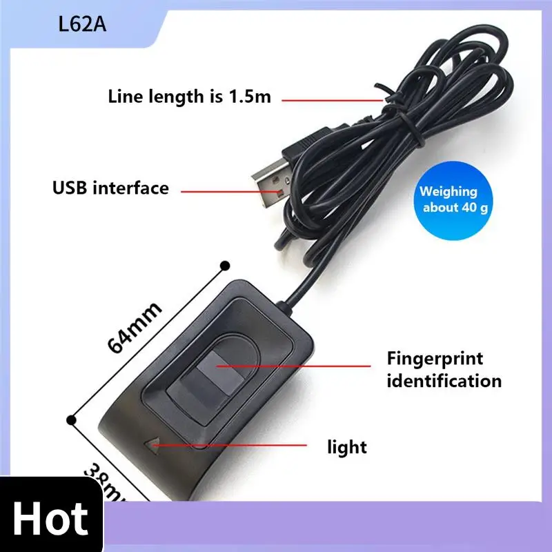 

L62A Fingerprint Login USB Computer Fingerprint Recognition Boot Software Lock Fingerprint Recognition