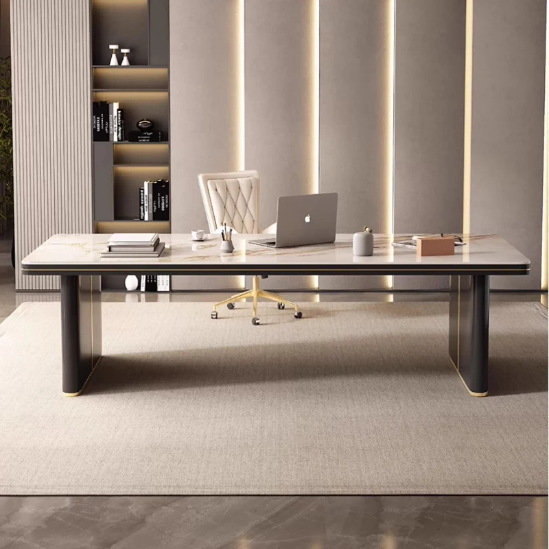 Mid century High end office desk Boss table elegant Minimalist creativity l shaped desk home escritorios de ordenador furniture