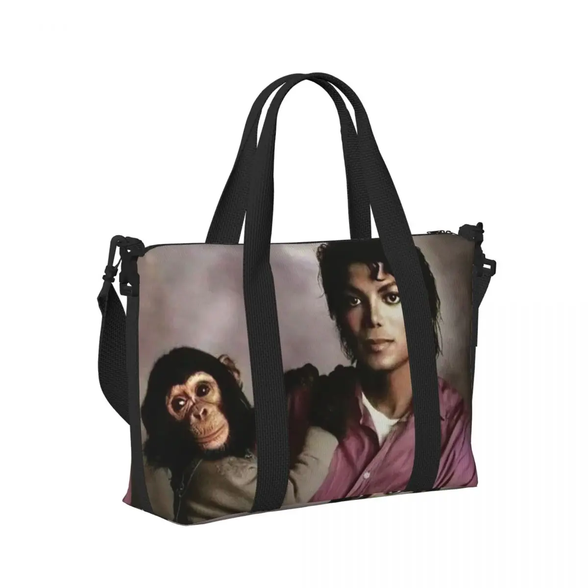 

Michael Jackson Beach Travel Bag Large Capacity Tote Bags for Gym Yoga Women Shopping Duffle Shoulder Bag