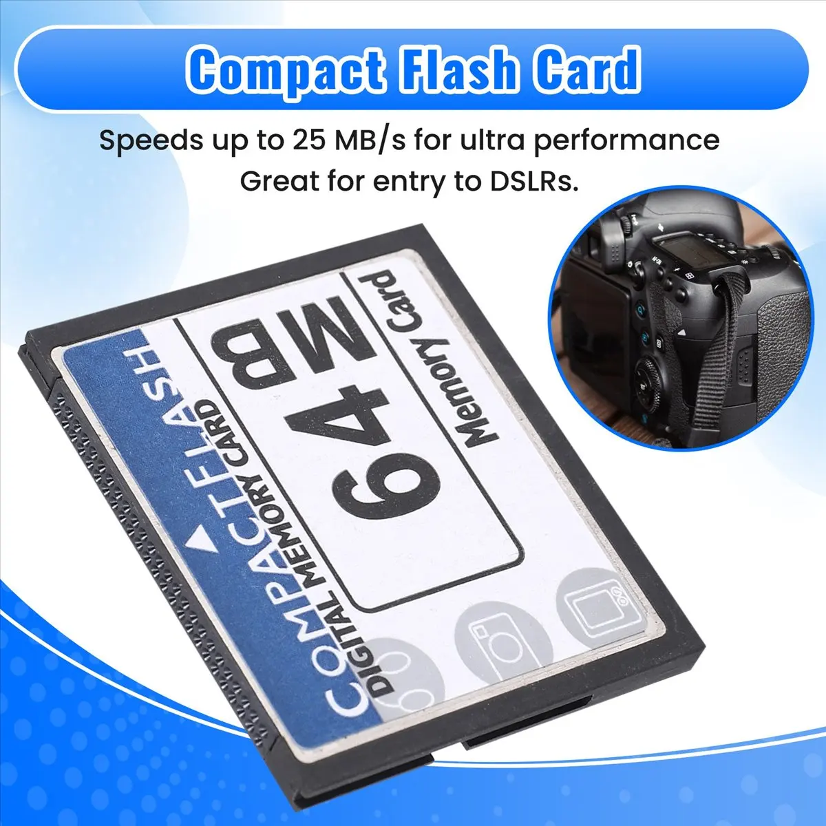 A40I 64MB Compact Flash Memory Card for Camera, Advertising Machine, Industrial Computer Card