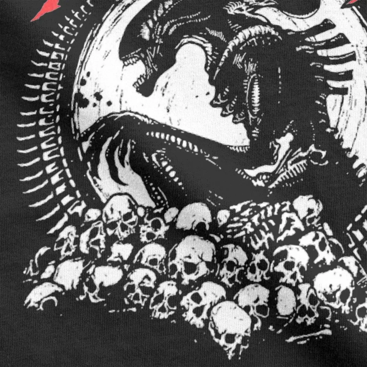 Men\'s T-Shirt Death Metal Xenomorph Alien Movie Amazing 100% Cotton Tee Shirt Short Sleeve T Shirt O Neck Clothing Summer