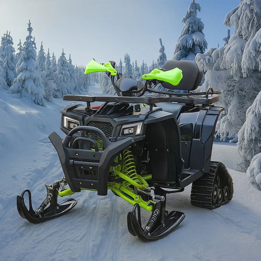 200cc سنو ATV أربع عجلات على الطرق الوعرة المسار دراجة نارية تزلج الكبار الثلج مع فرامل قرصية هيدروليكية وشاشة الكريستال السائل جميع التضاريس #2