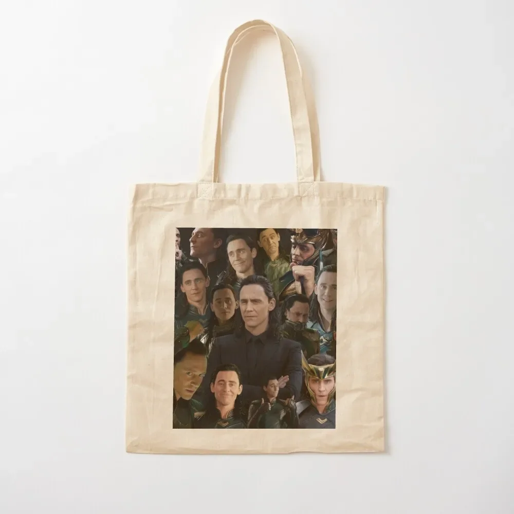 

Tom Hiddleston collage Tote Bag cloth bag woman shopper bags Women's handbag tote bag women