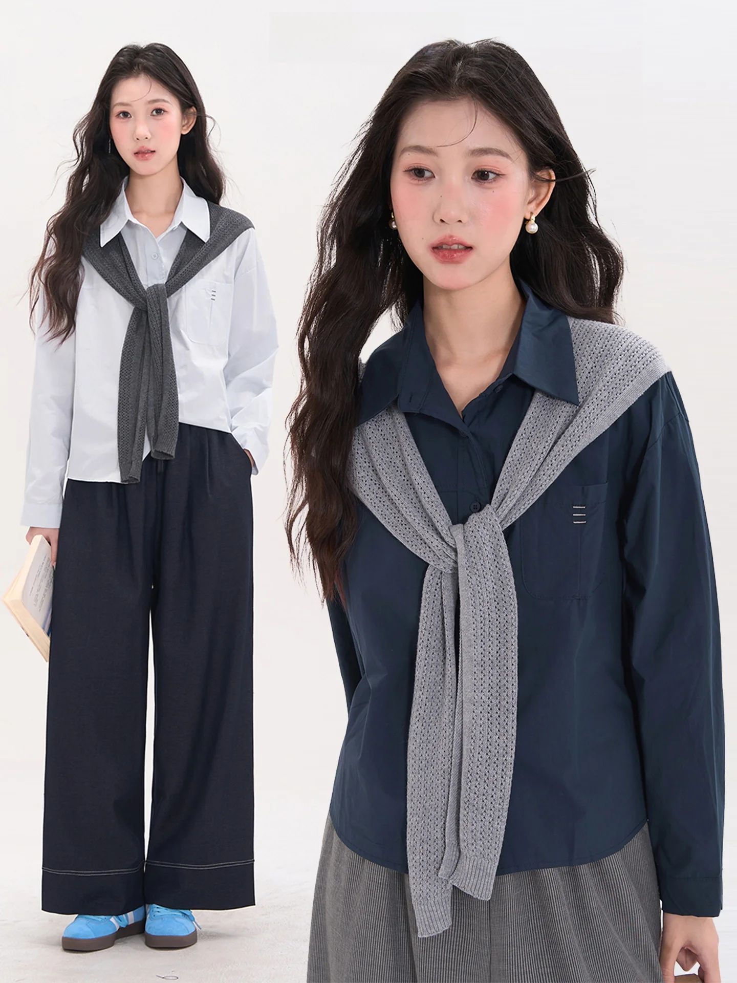 

Женская универсальная трикотажная кофта Heme Roman Flight Knitted с длинным рукавом из хлопка, модная, дышащая, в корейском стиле, для повседневной носки