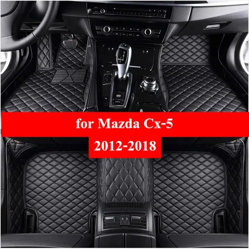 Alfombrillas de coche para Mazda Cx-5 2012 20132014   2015 2016 2017 2018 Flash Mat Almohadillas de cuero personalizadas para los pies Alfombra para automóvil Cubiertas para automóviles