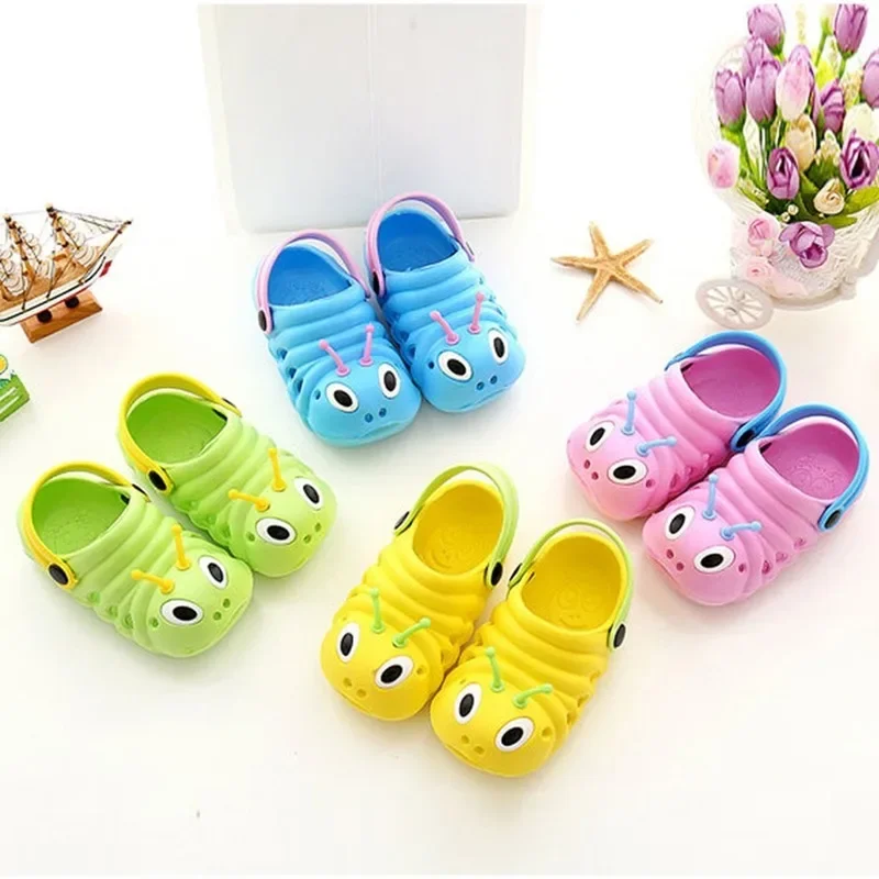 children garden shoes Cute Cartoon Caterpillar Beach Sandals babies summer slippers high quality kids Slippers Flip Shoes 2019