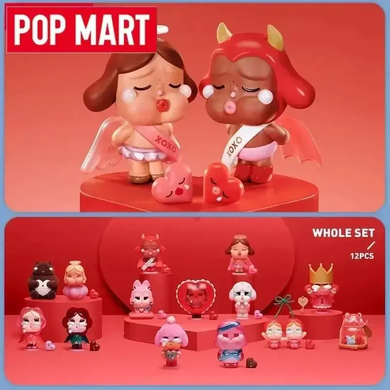 

POP MART Crybaby Crybaby Crying for Love Series, оригинальная слепая коробка, милая аниме-фигурка, сюрприз, загадочный орнамент, фигурки