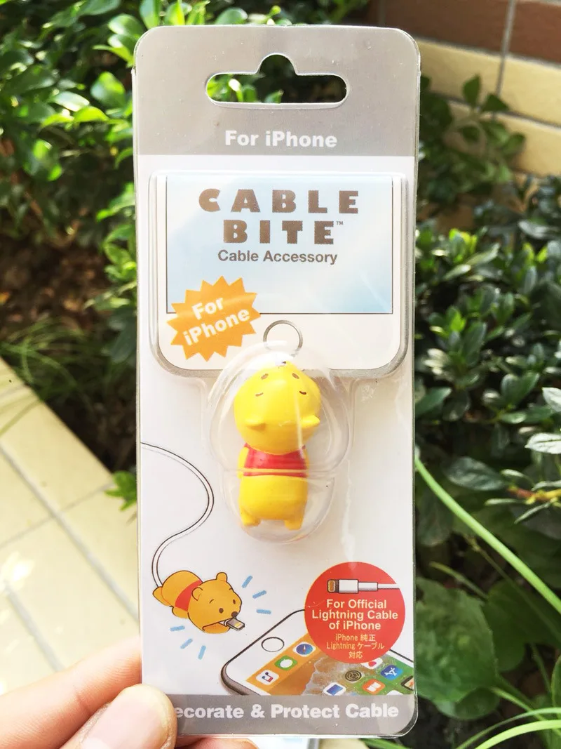 Creativo Disney Stitch Paperino Figura Anime Cartoon Caricatore del telefono Protezione del cavo Linea dati USB Copertura di protezione della testa Regalo