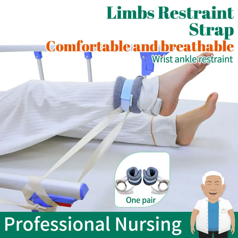 

Hospital Patient Medical Restraints Bed Limb Holders Universal Constraints Control Quick Release for Hands or Feet