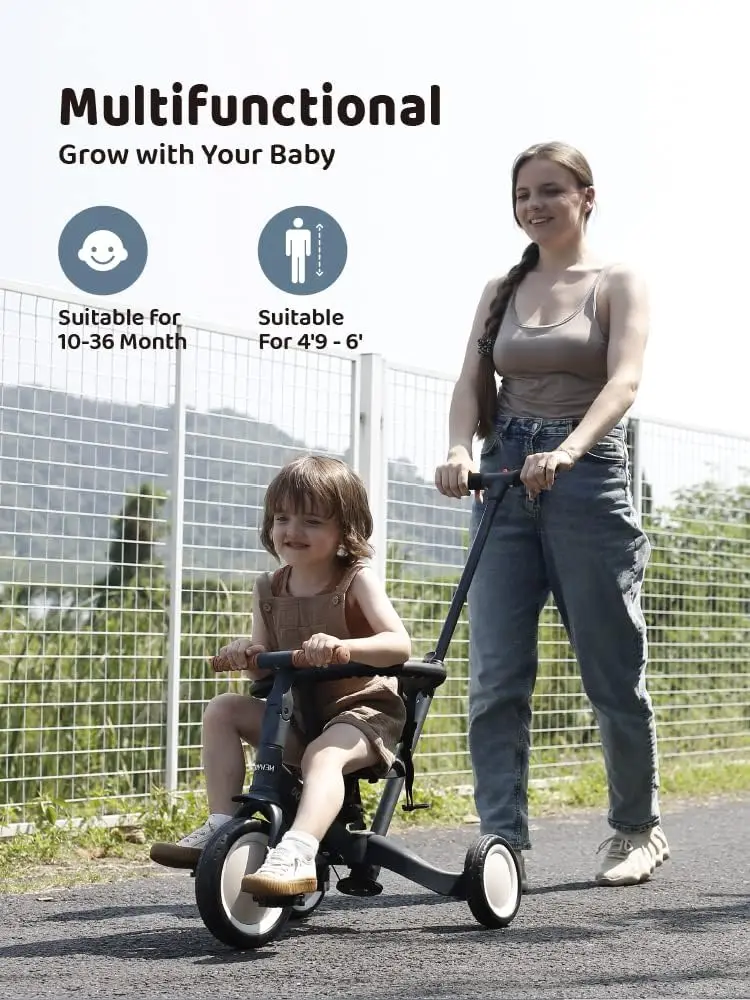 5 w 1 trójkołowce dla dzieci w wieku 1-3 lat, rowerek biegowy dla dzieci, prezent świąteczny i urodzinowy dla chłopca i dziewczynki, rower dla malucha z macierzystym Pu