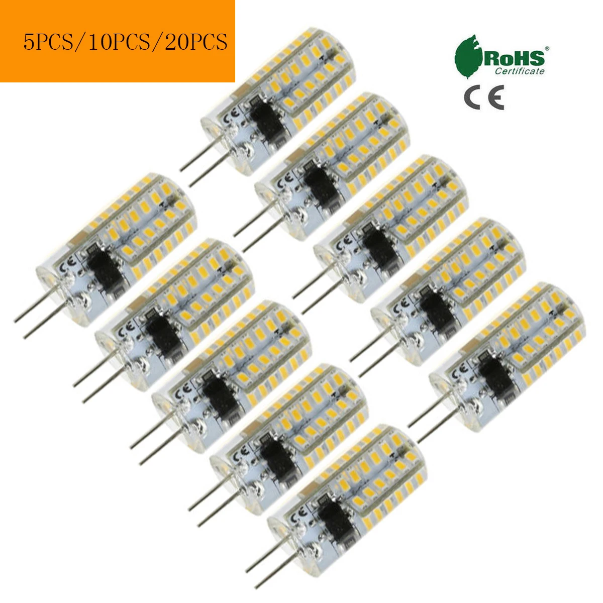 5/10/20X Mini G4 Led Light Bulbs Chandelier Spotlight Lighting Silicone 3014smd Replace Energy 6000k Lamps Corn Room Lamp 12v