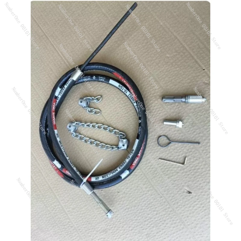 Impact Drill Drain Cleaner, Heavy Duty Sewer Main Pipe Cleaning Tool with Solid Spring Double Layer Rotating Shaft
