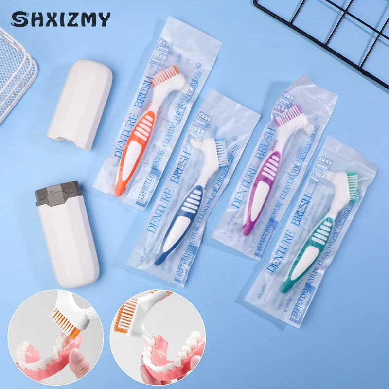 

Denture Cleaning Brush Deep Cleaning False Teeth Reusable Invisible Orthodontic Braces Descaling Brush With Storage Box