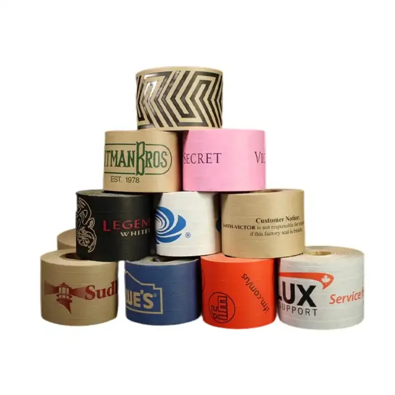 fita de embalagem autoadesiva impressa personalizada ecológica de papel Kraft
