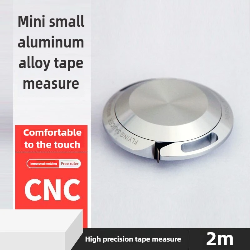 Titanium Aluminum Alloy Tape Measure DIY Hand Gauging Tools Key Ring Pull Ruler Keychain Portable Measuring Retractable Ruler