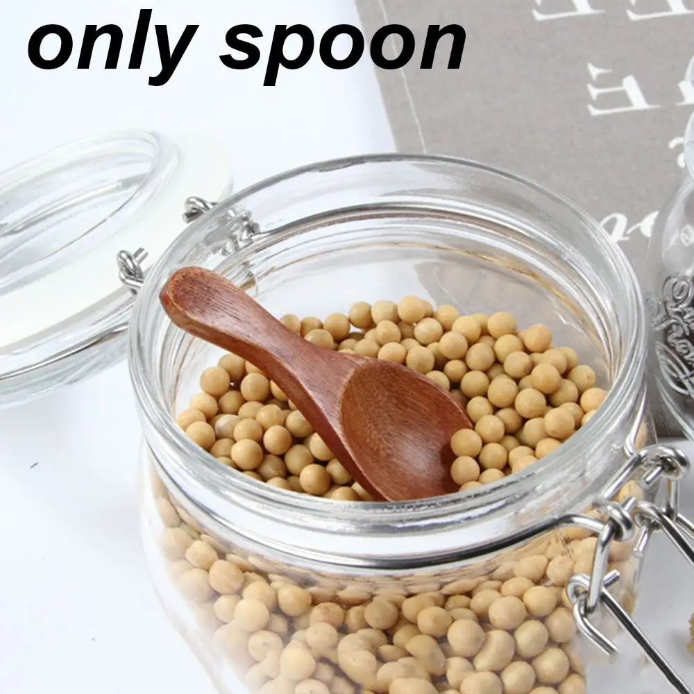 Cooking Tools Natural Condiment Scoop Small Mini Sugar Spoon Coffee Tea Salt Wood Spoons