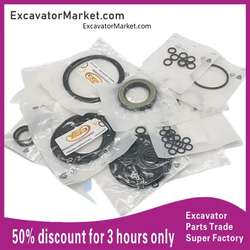 Excavator Spare Excavator Kobelco SK cab supplies SK200 210-8 super 8 hydraulic pump oil seal repair kit large pump sealing ring