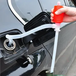 Bomba de sifón Manual Universal para coche, manguera de Gas, aceite, líquido, bomba de transferencia de sifón, Gadget portátil, accesorios para coche