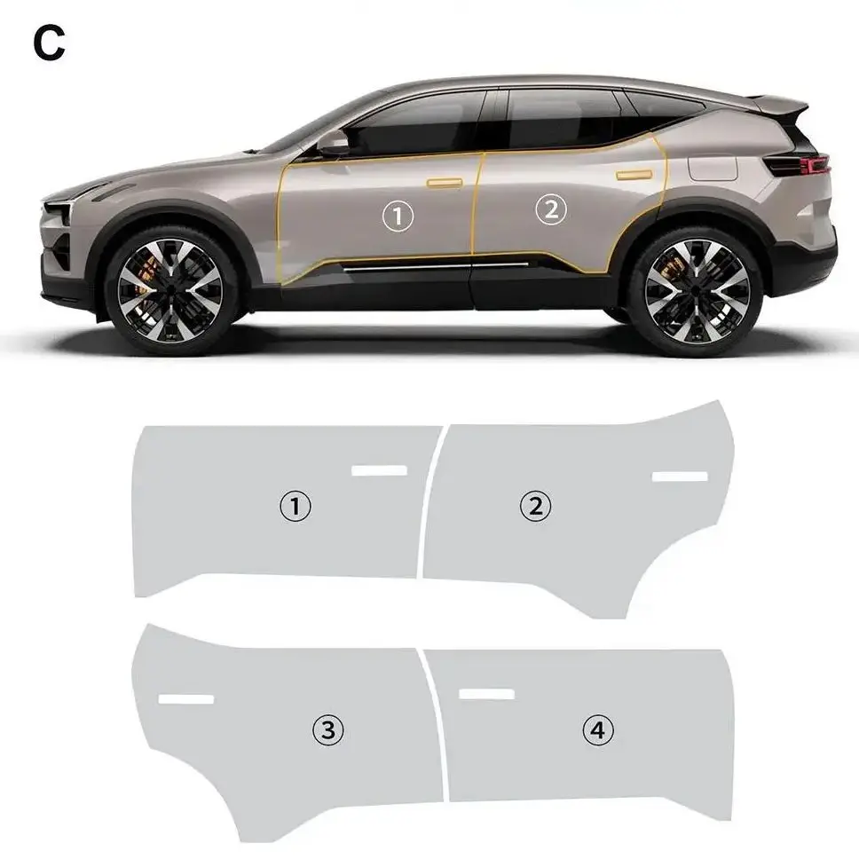 

8.5Mil TPU Bumper Paint Protection Film For Polestar 3 2024-2025 Pre-cut PPF Matte And Clear Bra Car Body Anti-Scratch Resistant