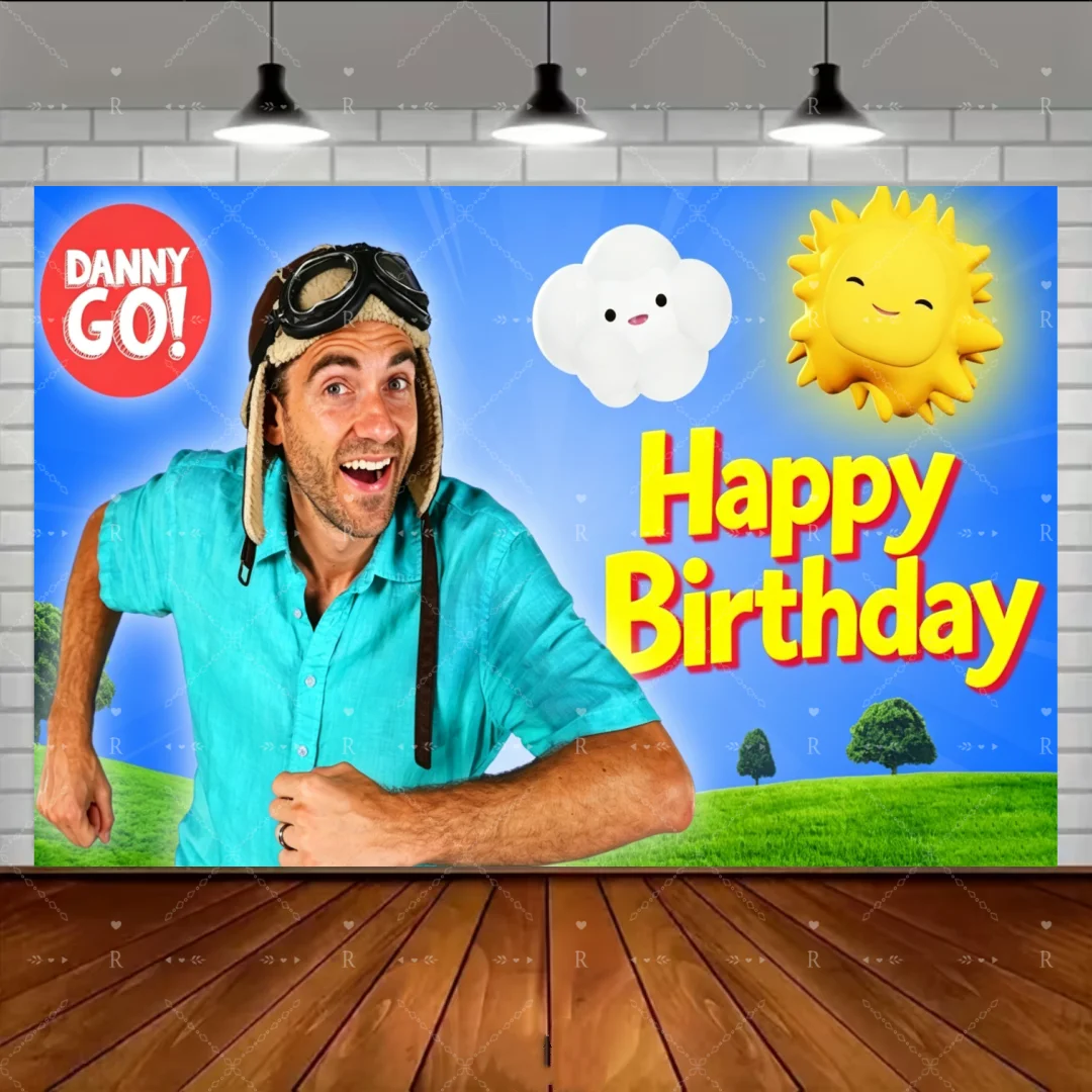 D-Danny Go Fans Geburtstagsparty-Dekorationsset Kuchenaufsatz Ballons Banner Party-Fotografie-Requisiten Spielzeug Geschenke für Kinder und Erwachsene – Detail 4