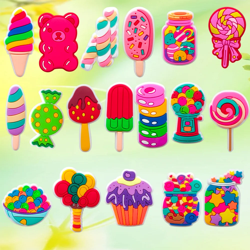 

1/18Pcs Colorful Candy Series Shoe Charms Accessories Shoe Decoration Pin for Women Grils Gift
