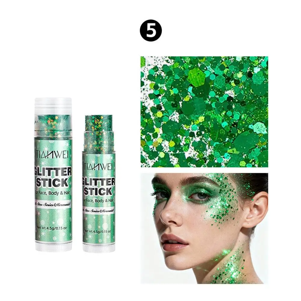 Glitzer-Pailletten-Stick Funkelndes Gel Schimmerndes Langanhaltendes Gesichts-, Lippen-, Haar-, Körper-Make-up für Party, Festival, Bühne, Kosmetik-Creme-Gel Neu – Detail 17