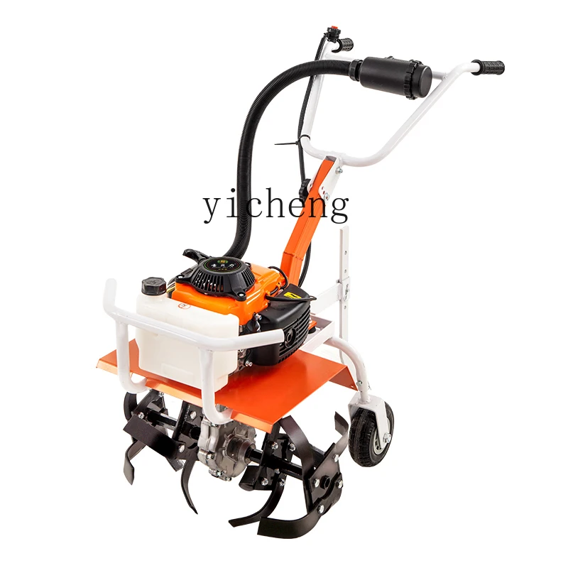 ZC Multi-Purpose Tiller Small Gasoline Orchard Household Trencher Rotary Tiller