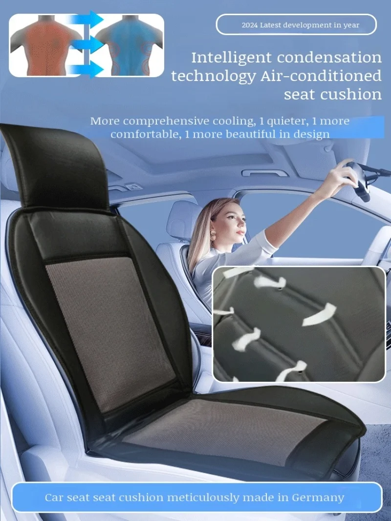 Car Seat Cushion Summer Fan Cooler Cushion Regulator Ventilation Breathable Seat Cushion Cushion